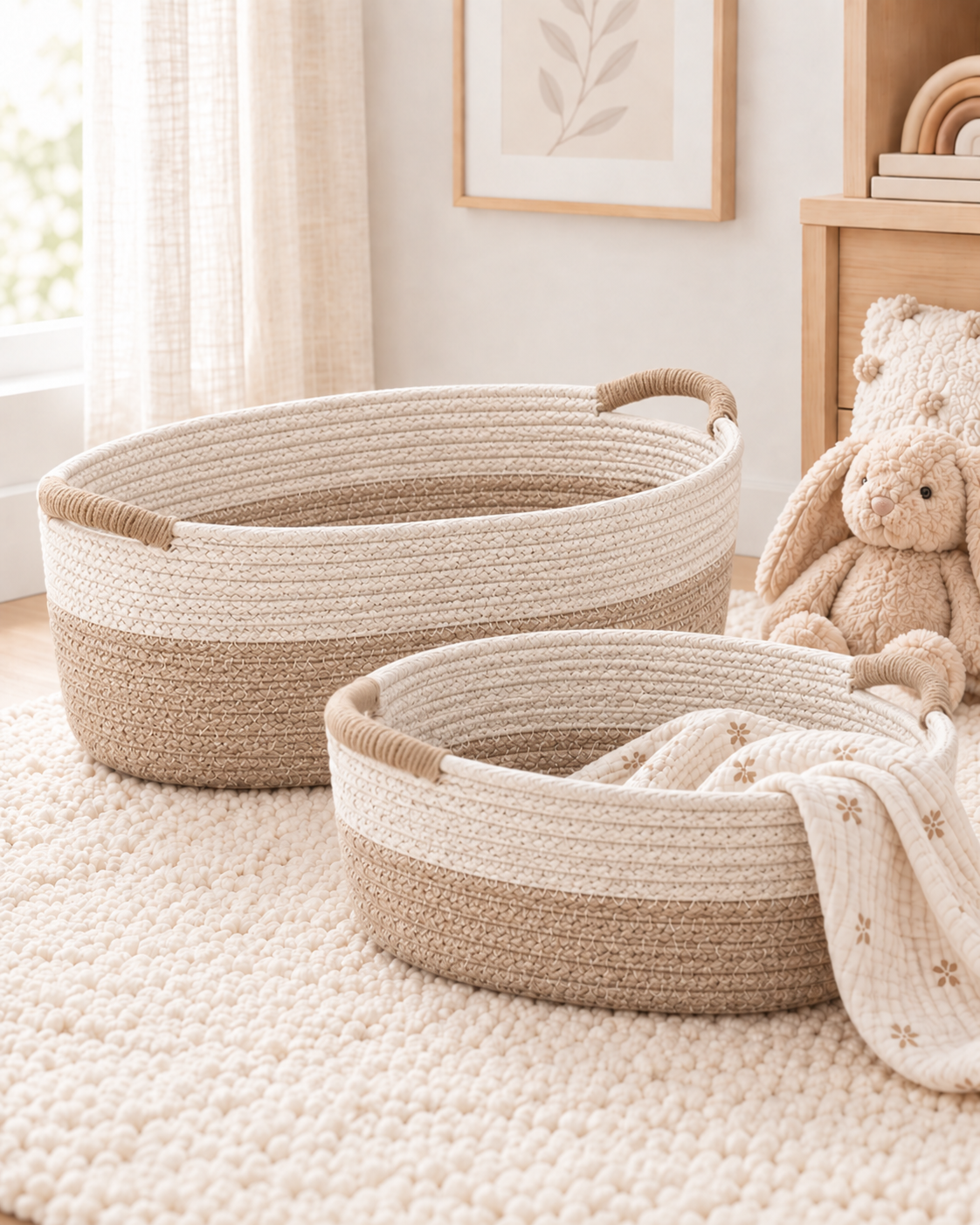 Handled Rope Storage Basket