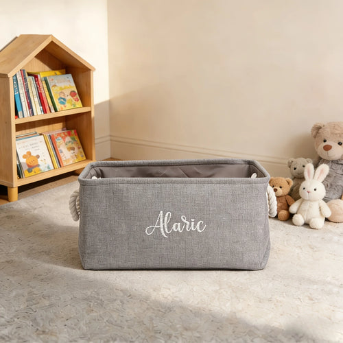 Personalized Embroidered Storage Basket