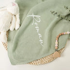 Personalized Knitted Nursery Throw