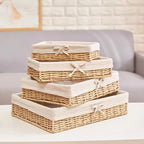 Woven Storage Baskets with Soft Lining