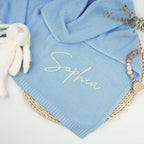 Personalized Knitted Nursery Throw