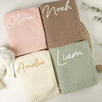 Personalized Knitted Nursery Throw