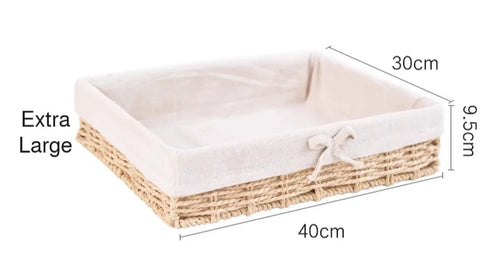Woven Storage Baskets with Soft Lining
