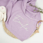 Personalized Knitted Nursery Throw