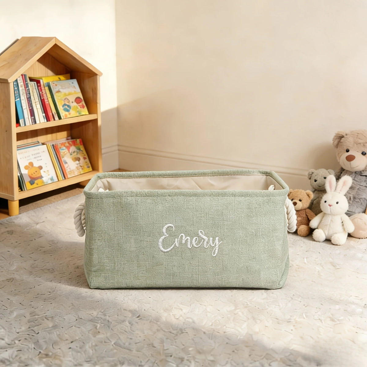 Personalized Embroidered Storage Basket