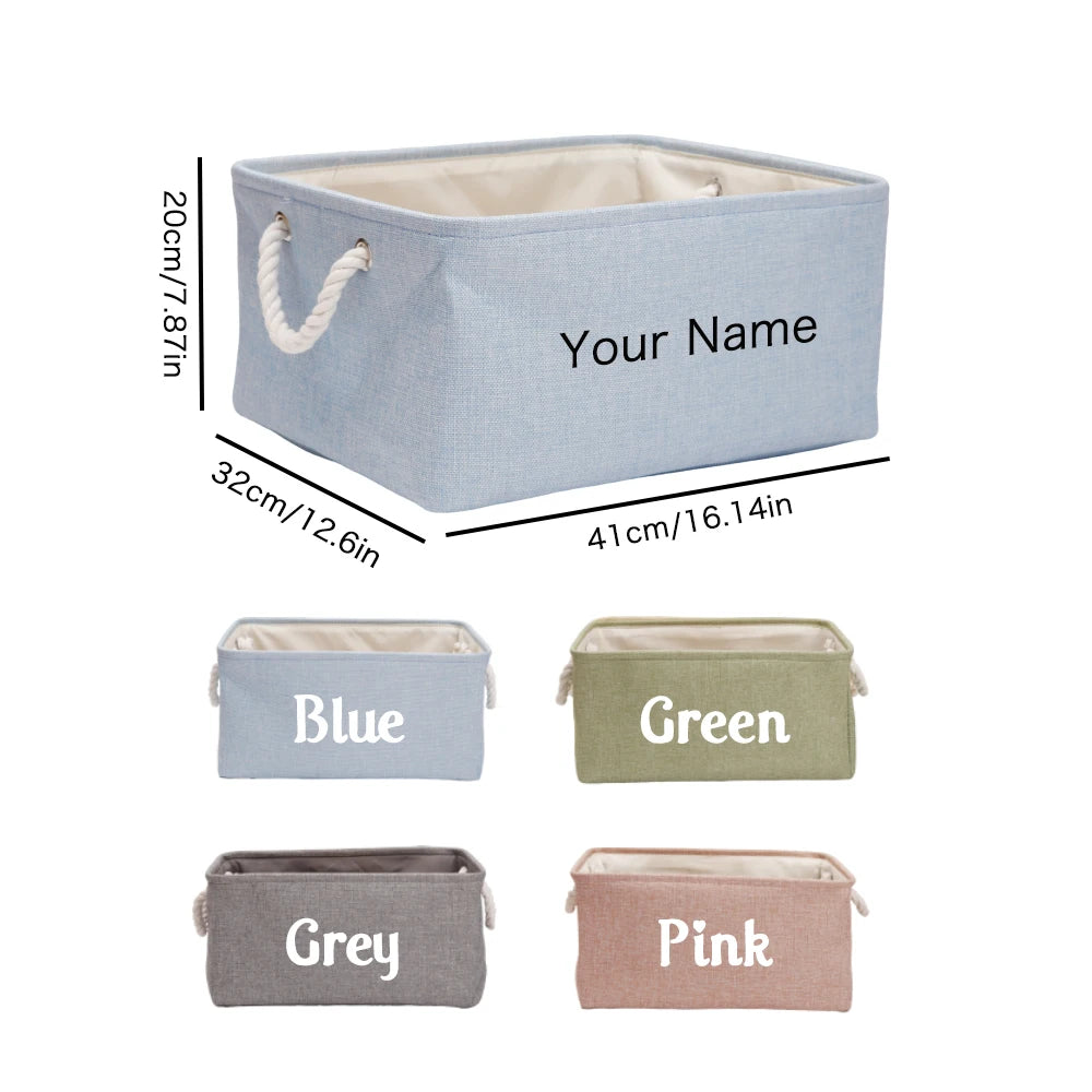 Personalized Embroidered Storage Basket